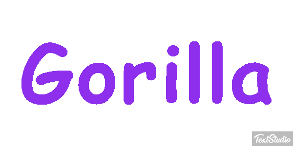 Gorilla Effet de texte