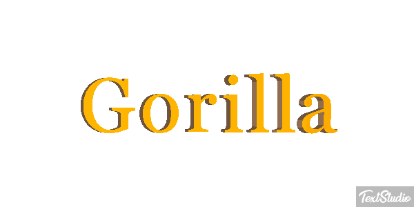 Gorilla Effet de texte