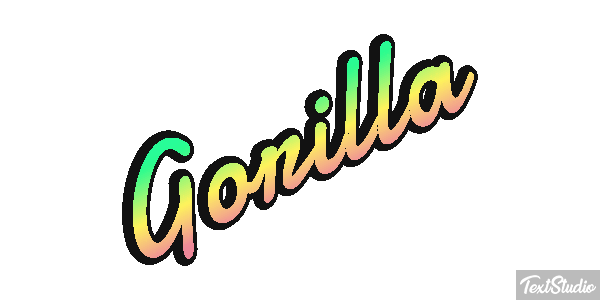 Gorilla Effet de texte