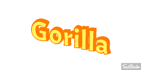 Gorilla Effet de texte