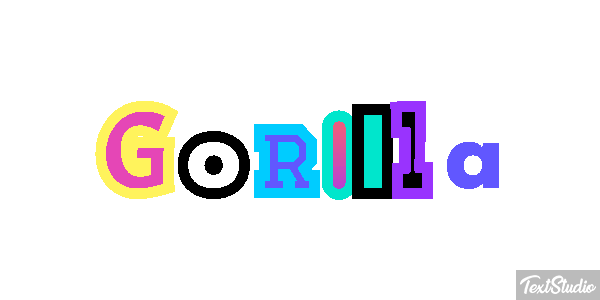 Gorilla Effet de texte