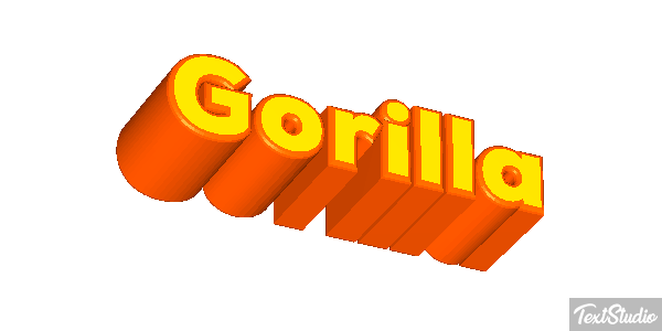 Gorilla Effet de texte