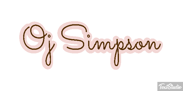Oj Simpson Text effect