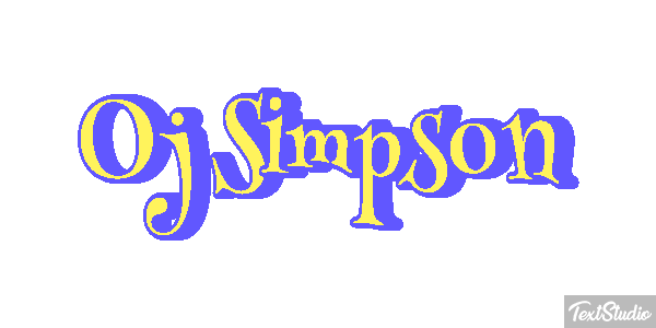 Oj Simpson Text effect