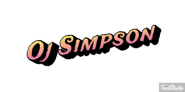 Oj Simpson Text effect