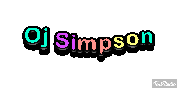 Oj Simpson Text effect