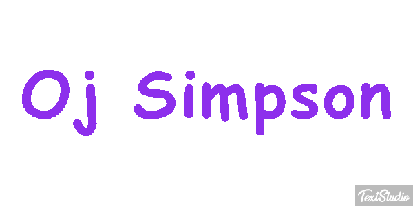 Oj Simpson Text effect