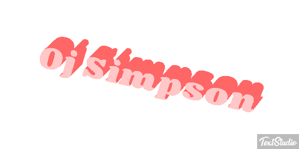 Oj Simpson Text effect