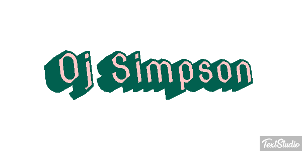 Oj Simpson Text effect