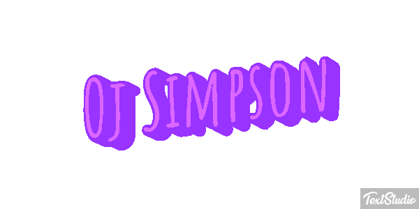 Oj Simpson Text effect