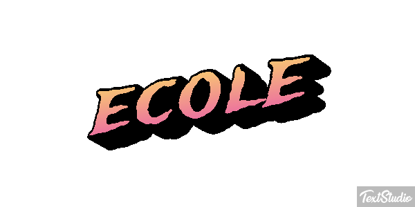 école テキスト効果