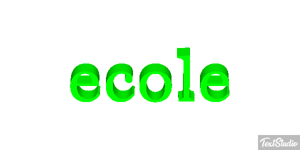 école テキスト効果