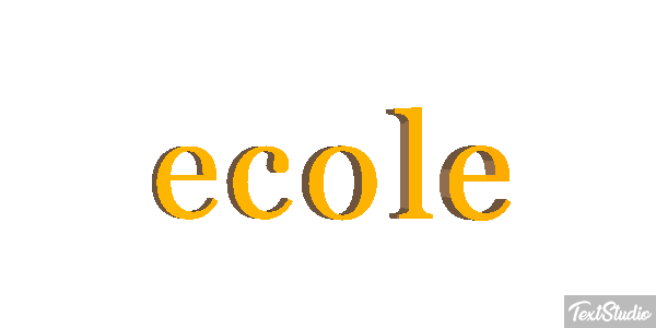 école テキスト効果