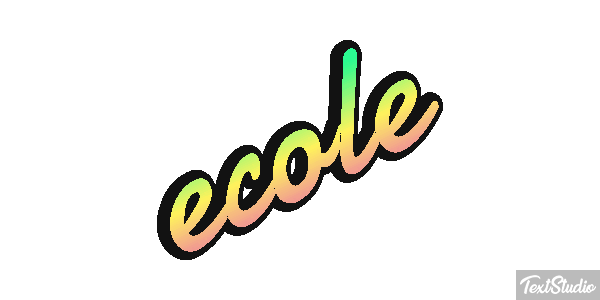 école テキスト効果