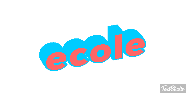 école テキスト効果