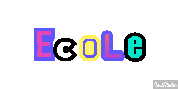 école テキスト効果