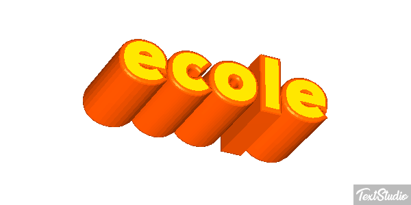 école テキスト効果
