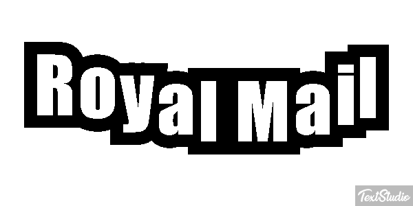Royal Mail Text effect