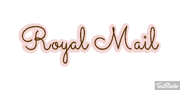 Royal Mail Text effect