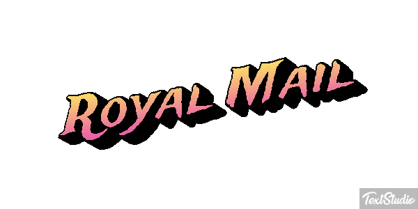 Royal Mail Text effect