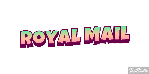 Royal Mail Text effect