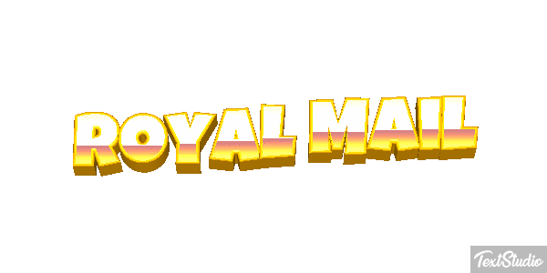 Royal Mail Text effect
