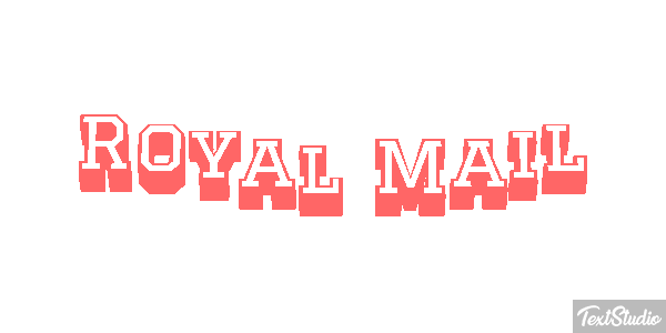 Royal Mail Text effect