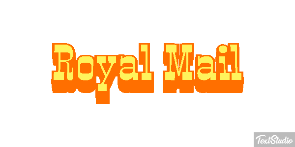 Royal Mail Text effect