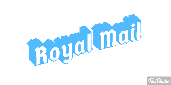 Royal Mail Text effect