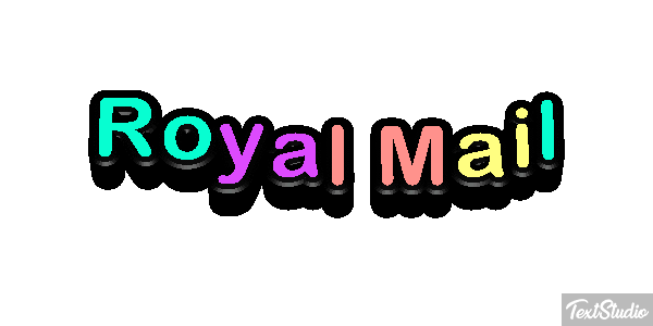 Royal Mail Text effect