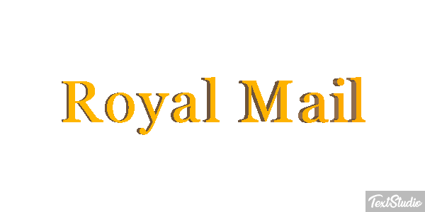 Royal Mail Text effect