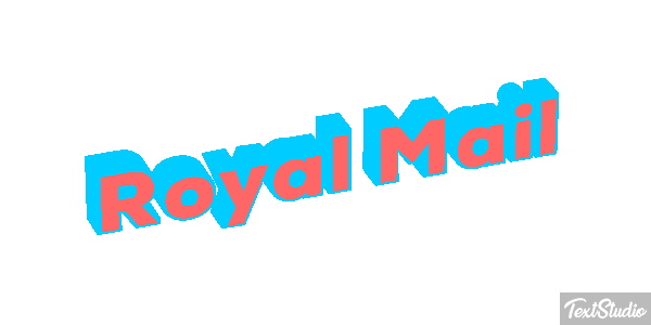 Royal Mail Text effect