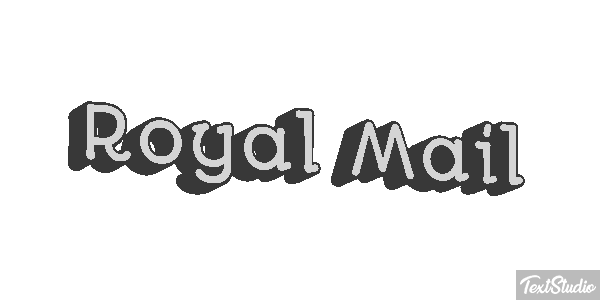 Royal Mail Text effect