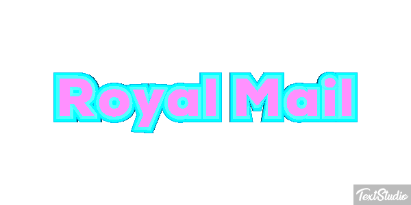 Royal Mail Text effect
