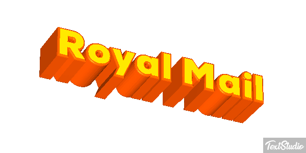 Royal Mail Text effect