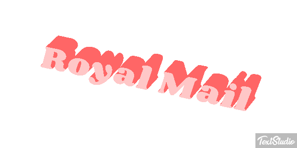 Royal Mail Text effect