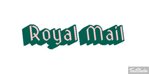 Royal Mail Text effect