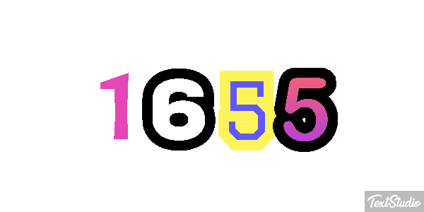 1655 Text effect