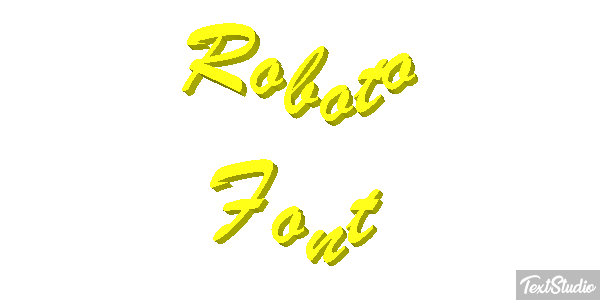 Roboto Font Text effect