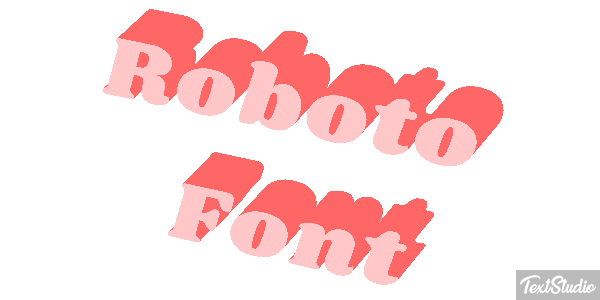 Roboto Font Text effect