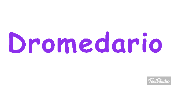 Dromedario Effetto testo