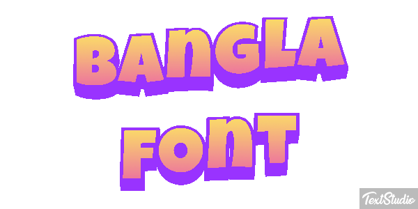 Bangla Font Text effect