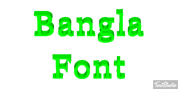 Bangla Font Text effect