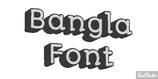 Bangla Font Text effect