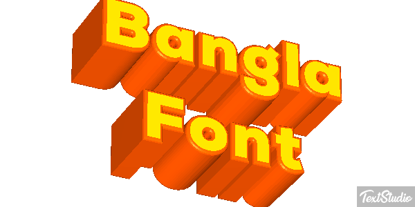 Bangla Font Text effect