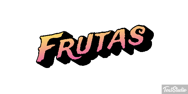 Frutas Text effect