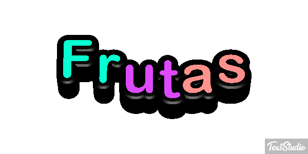 Frutas Text effect