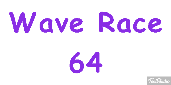Wave Race 64 Effetto testo