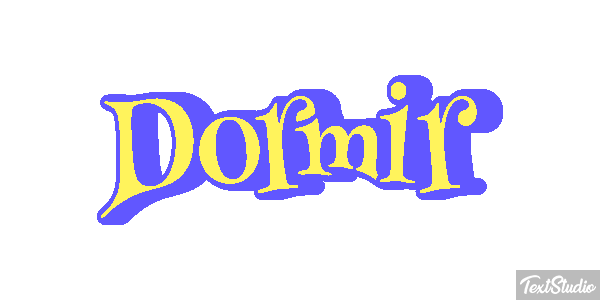 Dormir Effetto testo
