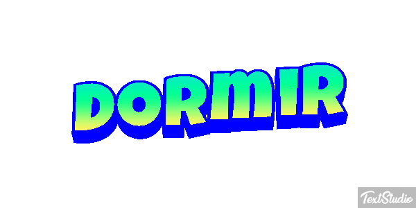 Dormir Effetto testo